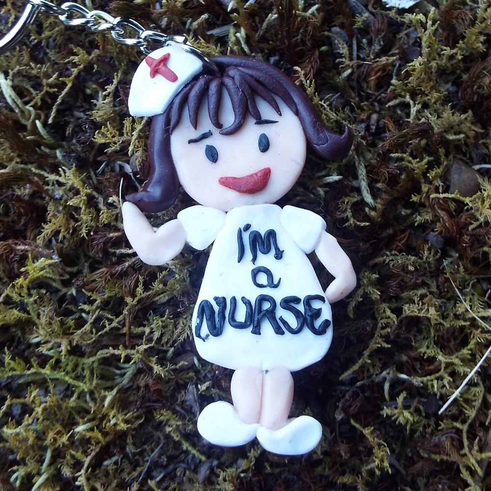 Nurse key chain- I'm a nurse (personalized)
